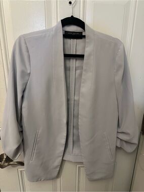 Ann Taylor Petite Light Blue Powder Blue Open-Front Women's Blazer Pisces Venus